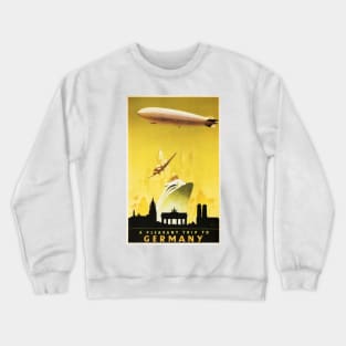 Wish You A Pleasant Trip To GERMANY Zeppelin Vintage Travel Crewneck Sweatshirt